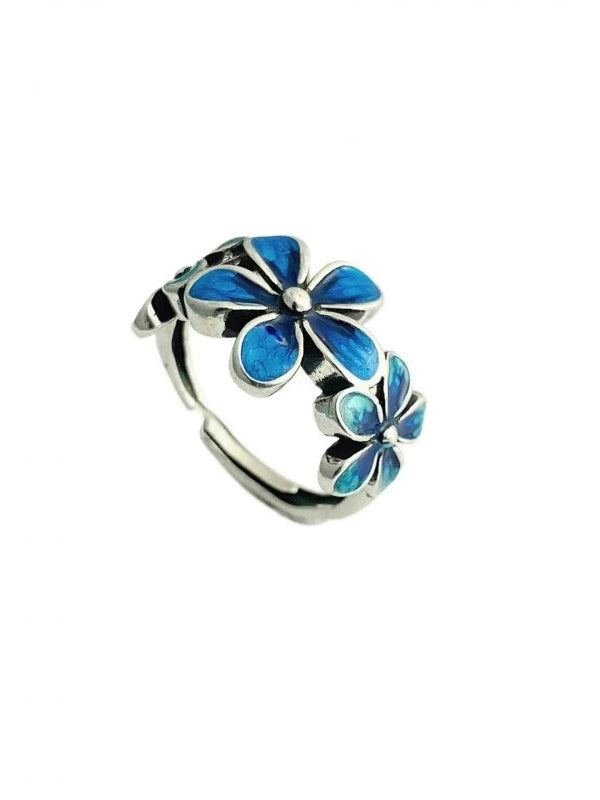 銀メッキフラワーリング