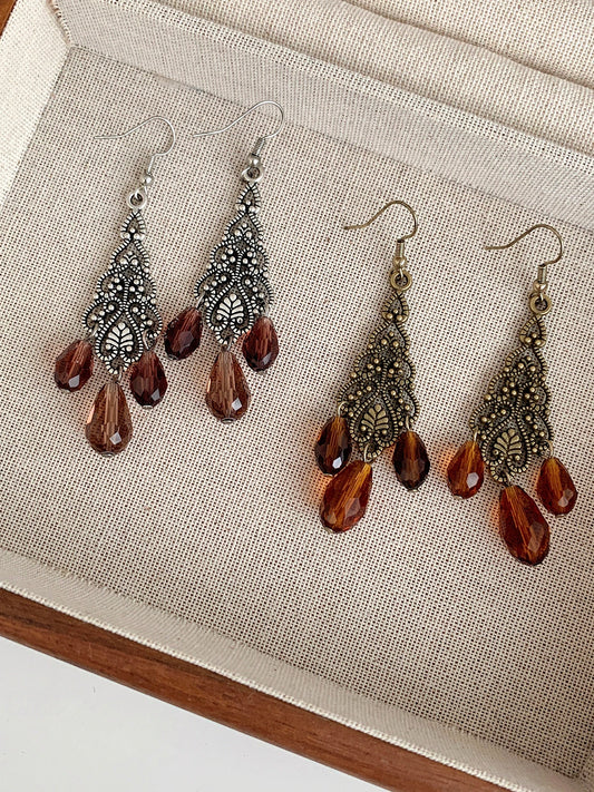 アンティークティアドロップピアス