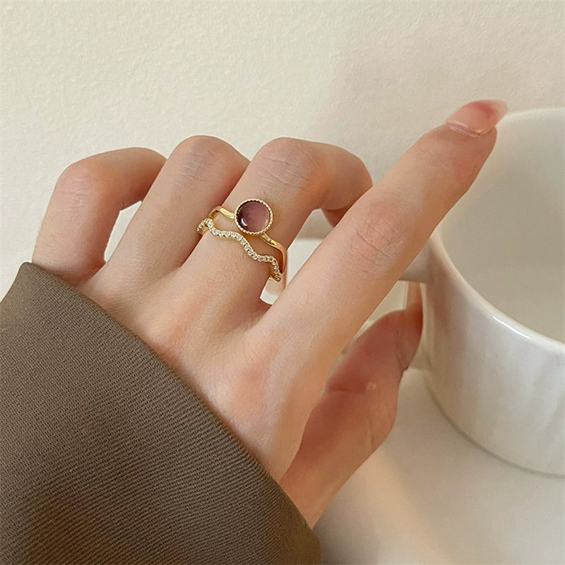 フレンチビンテージキャッツアイリング