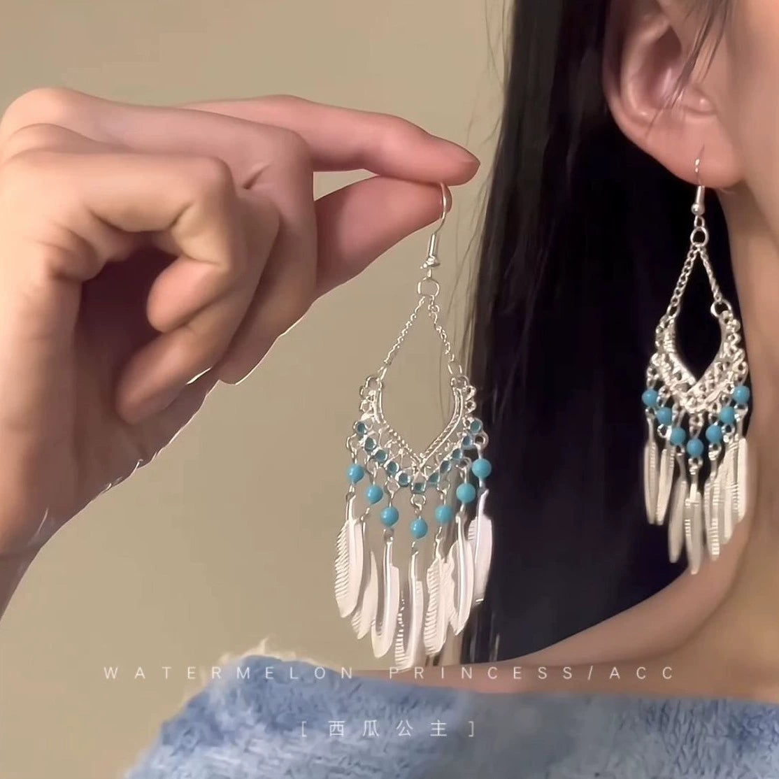 ボヘミアンターコイズピアス