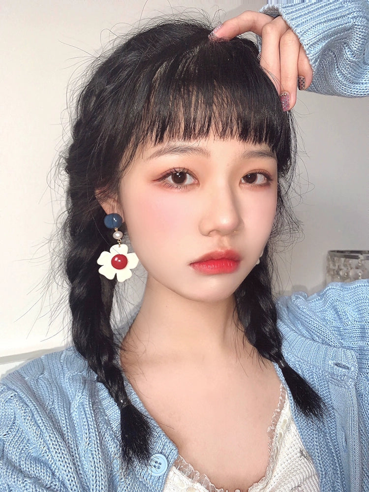 レトロフラワーピアス