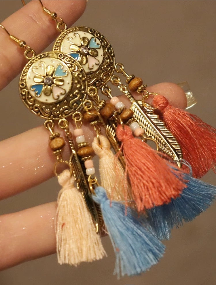 レトロタッセルピアス