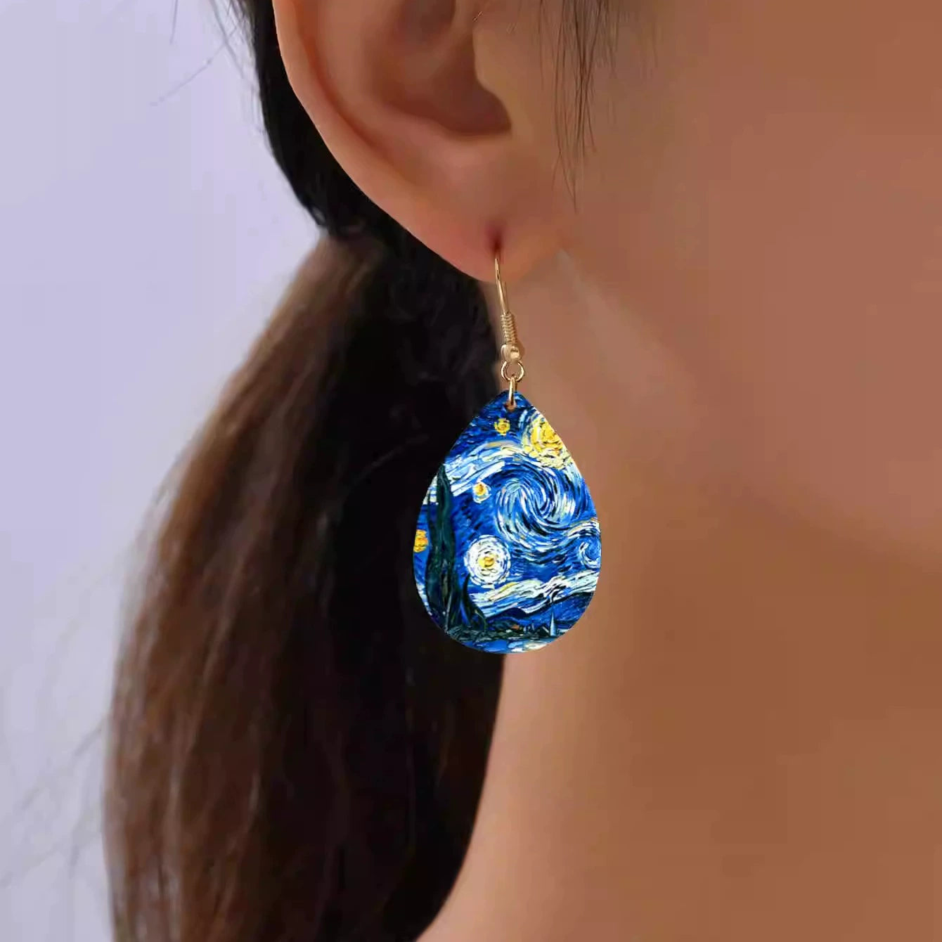 ゴッホの星空ピアス